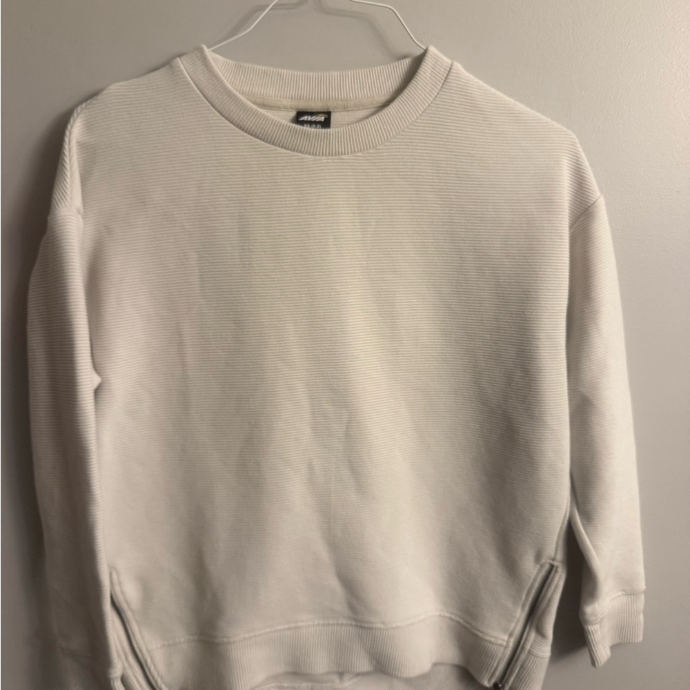 Avia Women’s Ribbed Crewneck Sweatshirt – XS (0–2)
